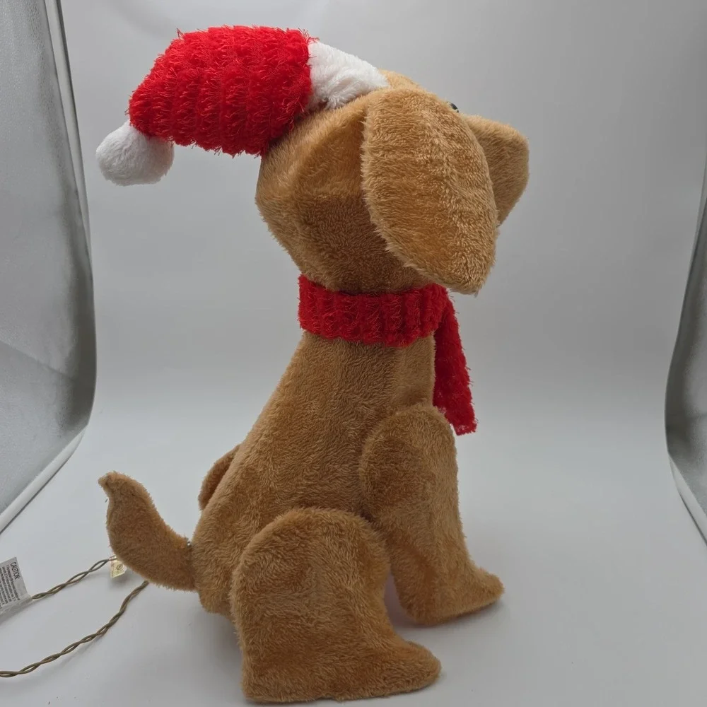 Christmas Holiday Time Dog Light Up Plush Dog Indoor Outdoor Decor 20
